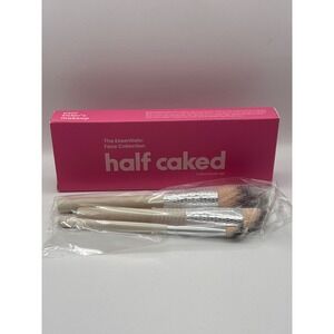 Half Caked The Essentials Face Collection 3 Piece Makeup Brush Set Vegan New